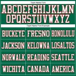 Personalized Authentic Football Jersey - Kelly Green with White-Red Mesh Design Personalized Kelly Green White-Red Mesh Authentic