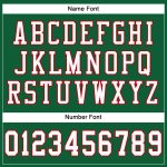 Custom Team Football Jersey - Personalized Kelly Green with White-Red Mesh, Custom Name & Number Personalized Kelly Green