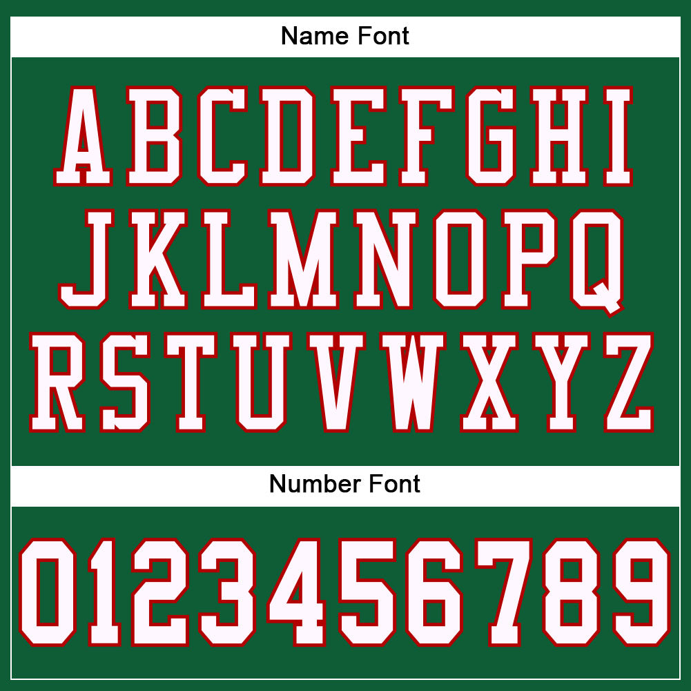 Personalized Kelly Green White-Red Mesh Authentic Football Jersey Team Custom Name and Number Custom Team Football Jersey - Personalized Kelly Green with White-Red Mesh, Custom Name & Number Personalized Kelly Green - Image 4