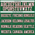 Custom Team Football Jersey - Personalized Kelly Green with White-Red Mesh, Custom Name & Number Personalized Kelly Green