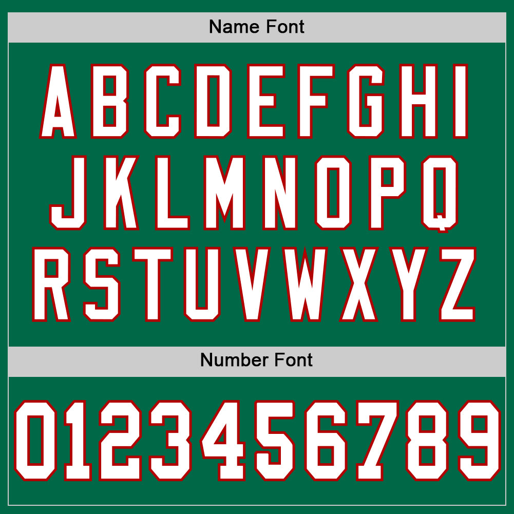 Personalized Kelly Green White-Red Mesh Authentic Throwback Football Jersey Team Custom Name and Number Customizable Kelly Green Red White Throwback Football Jersey - Personalized Team Name and Number Personalized Kelly Green - Image 4