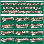 Custom Name Number Kelly Green Red White Performance Golf Polo Shirt - Personalized Team Apparel Personalized Kelly Green