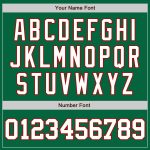 Custom Team Softball Jersey Unisex Two-Button Kelly Green White-Red with Personalized Name & Number Personalized Kelly Green