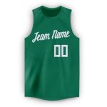 Personalized Round Neck Basketball Jersey in Kelly Green and White Personalized Kelly Green White Round Neck Basketball Jersey
