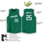Personalized Round Neck Basketball Jersey in Kelly Green and White Personalized Kelly Green White Round Neck Basketball Jersey