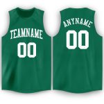 Custom Name and Number Basketball Jersey - Personalized Kelly Green and White Round Neck Design Personalized Kelly Green