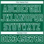 Personalized Round Neck Basketball Jersey in Kelly Green and White - Sublimation Suit Personalized Kelly Green White Round