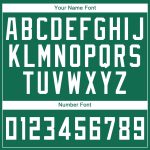 Custom Name and Number Basketball Jersey - Personalized Green White Round Neck Suit Personalized Kelly Green White Round