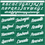 Custom Name and Number Basketball Jersey - Personalized Green White Round Neck Suit Personalized Kelly Green White Round