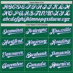 Custom Name & Number Baseball Jersey in Kelly Green & White-Royal, Authentic Raglan Sleeves Personalized Kelly Green White-Royal