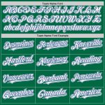 Custom Name and Number Authentic Sleeveless Baseball Jersey in Kelly Green White-Royal Personalized Kelly Green White-Royal