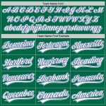Custom Name and Number Authentic Throwback Baseball Jersey - Personalized Kelly Green White-Royal Team Jersey Personalized