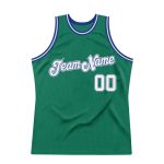Custom Name Number Basketball Jersey - Personalized Kelly Green White-Royal Authentic Throwback Style Personalized Kelly