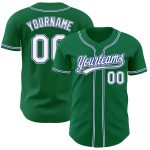 Custom Kelly Green White Royal-Gray Baseball Jersey with Personalized Name and Number - Authentic Team Gear Personalized