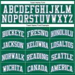 Personalized Basketball Jersey with Custom Name and Number in Kelly Green, White, and Royal-Gray - Authentic Throwback Style