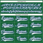 Custom Name and Number Hockey Jersey in Kelly Green and White-Royal Lace Neck Design - Personalized Team Apparel Personalized