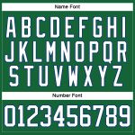 Custom Name and Number Hockey Jersey in Kelly Green and White-Royal Lace Neck Design - Personalized Team Apparel Personalized