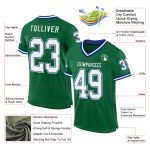 Personalized Custom Name and Number Kelly Green White-Royal Authentic Throwback Football Jersey Personalized Kelly Green