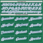 Custom Team Name and Number T-Shirt in Kelly Green, White, and Royal - Performance Tee Personalized Kelly Green White-Royal
