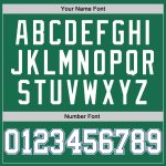 Custom Team Name and Number T-Shirt in Kelly Green, White, and Royal - Performance Tee Personalized Kelly Green White-Royal