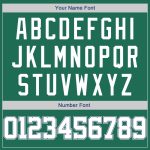 Custom Basketball Jersey with Personalized Name & Number in Kelly Green and White-Royal Round Neck Rib-Knit Design Personalized