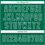 Personalized City Edition Basketball Jersey with Custom Name & Number, Kelly Green & White Color, Abstract Lines Design Personalized