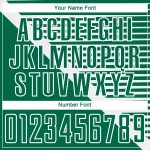 Custom Name and Number Soccer Jersey - Personalized Kelly Green with White Stripes Sublimation Uniform Personalized Kelly
