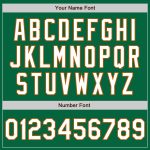 Custom Two Tone Bomber Jacket with Personalized Name and Number, Kelly Green and Texas Orange Varsity Letterman Full-Snap Jacket