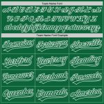 Personalized Unisex Softball Jersey in Kelly Green and White - Two-Button Design Personalized Kelly Green White Two-Button