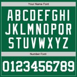 Custom Name and Number Unisex Softball Jersey - Personalized Kelly Green White Two-Button Design Personalized Kelly Green