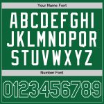 Personalized Unisex Softball Jersey in Kelly Green and White - Two-Button Design Personalized Kelly Green White Two-Button