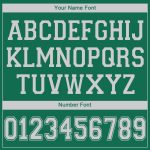 Custom Team Name and Number V-Neck Basketball Jersey in Kelly Green and White Personalized Kelly Green White V-Neck Basketball