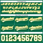 Custom Name and Number Authentic Basketball Shorts in Kelly Green White-Yellow Personalized Kelly Green White-Yellow Authentic