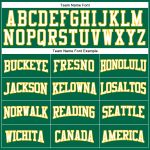 Custom Name and Number Personalized Kelly Green Authentic Football Jersey with White-Yellow Mesh Personalized Kelly Green