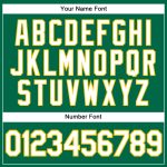 Custom Team Name Number Kelly Green White-Yellow Performance Vapor Golf Polo Shirt Personalized Kelly Green White-Yellow