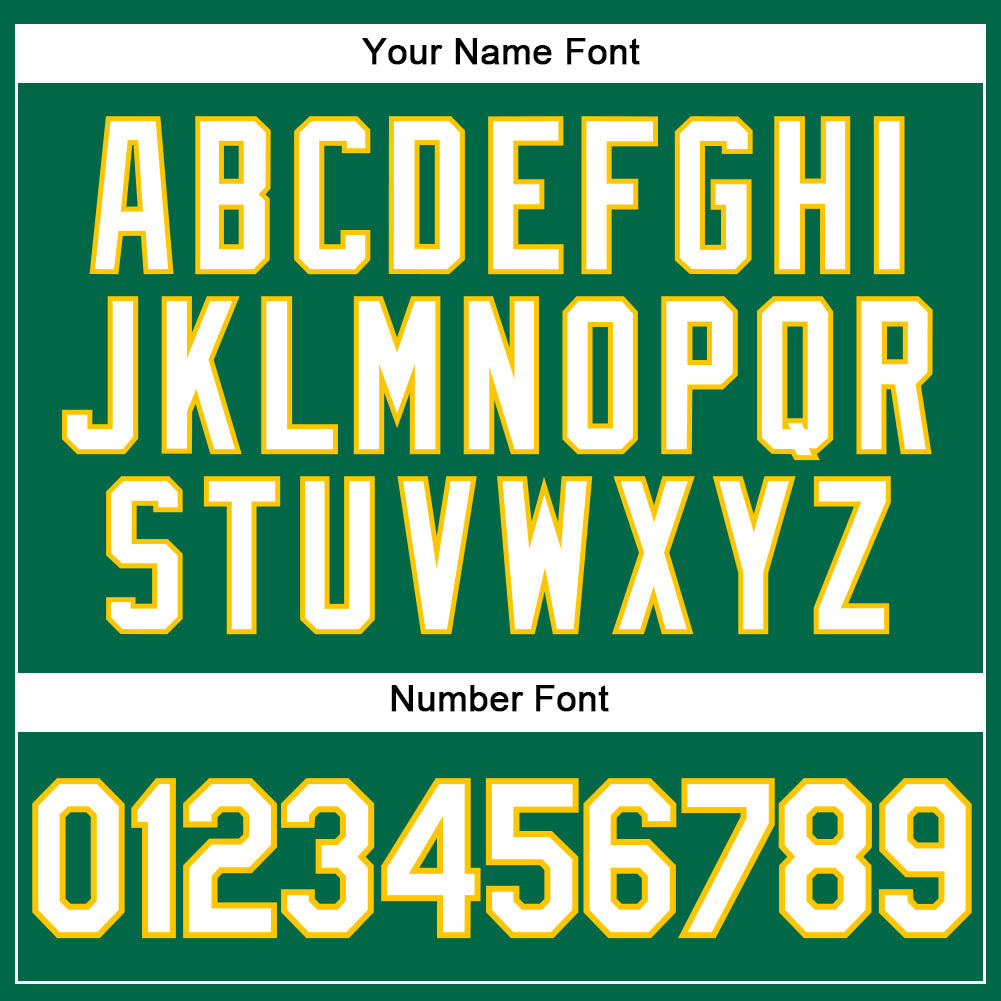 Personalized Kelly Green White-Yellow Performance Vapor Golf Polo Shirt Team Custom Name and Number Custom Team Name Number Kelly Green White-Yellow Performance Vapor Golf Polo Shirt Personalized Kelly Green White-Yellow - Image 5