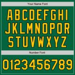Custom Baseball Jersey with Personalized Name & Number - Kelly Green Yellow Black Arm Shapes, 3 Colors Available Personalized
