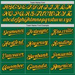 Custom Baseball Jersey with Personalized Name & Number - Kelly Green Yellow Black Arm Shapes, 3 Colors Available Personalized
