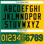 Custom Name and Number Authentic Baseball Jersey in Kelly Green Yellow-Black Gradient стиль, Team Apparel Personalized Kelly