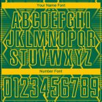 Custom Personalized Soccer Jersey with Geometric Shapes in Kelly Green and Yellow - Team Name & Number Personalized Kelly