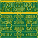 Custom Personalized Soccer Jersey with Geometric Shapes in Kelly Green and Yellow - Team Name & Number Personalized Kelly
