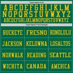 Personalized Custom Name & Number Football Jersey - Kelly Green Yellow Mesh Authentic Team Jersey Personalized Kelly Green