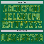 Personalized Custom Name & Number Football Jersey - Kelly Green Yellow Mesh Authentic Team Jersey Personalized Kelly Green