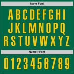 Custom Name and Number Performance Golf Polo Shirt in Kelly Green and Yellow for Team Spirit Personalized Kelly Green Yellow