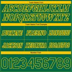 Custom Name Number Basketball Shorts Kelly Green Yellow Pinstripe Fade Authentic Fashion Personalized Kelly Green Yellow