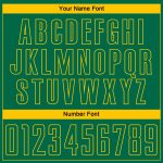 Custom Name Number Soccer Uniform Jersey Kelly Green Yellow Pinstripe Fade Fashion Team Sublimation Personalized Kelly Green
