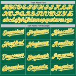 Personalized Green and Yellow-White Gradient Twinkle Star Baseball Jersey with Custom Name and Number Personalized Kelly