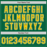 Custom Kelly Green Authentic Gradient Baseball Jersey with Yellow-White Design, Personalized Name & Number Personalized Kelly