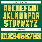 Custom Name and Number Kelly Green Yellow-White Mesh Baseball Jersey - Authentic Throwback Design Personalized Kelly Green