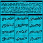 Custom Name & Number Team Performance T-Shirt - Personalized 3D Pattern Design in Lakes Blue & Black for Food & Pizza Personalized